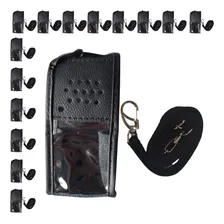 Kit 73 Capa Couro Radio Comunicador Baofeng Ht Uv-82 Atacado Cor Preto Foto mini 1