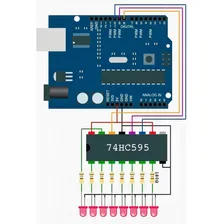 Kit 74hc595 Ci Registrador De Deslocamento 5 Peças Foto mini 2