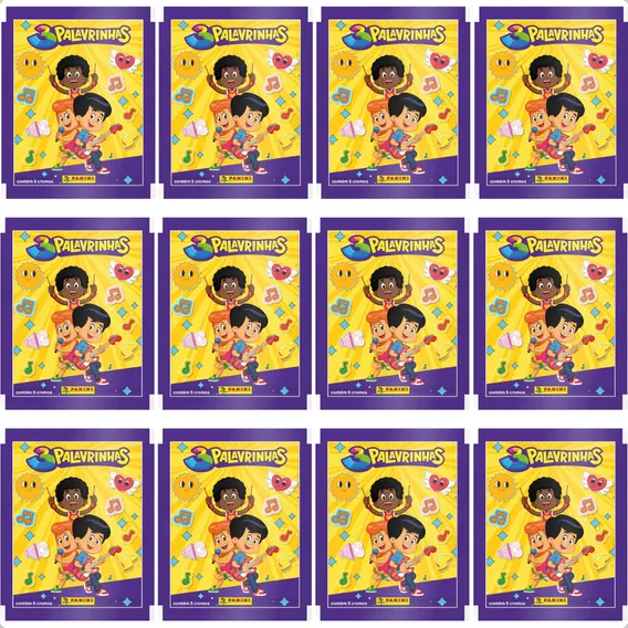 Kit 75 Figurinhas Do Álbum 3 Palavrinhas (15 Envelopes) Foto 1