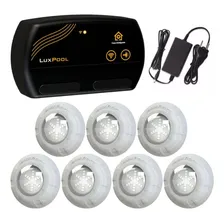 Kit 7x Led Rgb 9w Abs Piscina + Comando Wifi Alexa Luxpool Foto mini 1