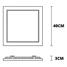 Kit 7x Painel Plafon Led Embutir 30w 40x40 Quadrado 6500k Foto mini 4