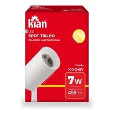 Kit 7x Spot Branco Kian Led P/ Trilho Eletrificado 7w 3000k Foto mini 3