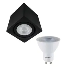Kit 7x Spot Sobrepor + 7x Lâmpada Dicroica Branco Quente 110V/220V Foto mini 1