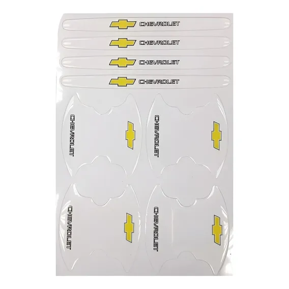 Kit 8 Adesivos Protetor Maçaneta Porta Chevrolet Foto 1