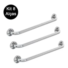 Kit 8 Alças Apoio Banheiro Cadeirante Acessibilidade Idoso Foto mini 1