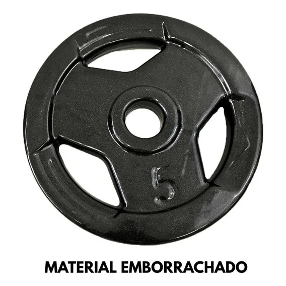 Kit 8 Anilhas Emborrachadas Ahead Sports Furo Standard Cor Preto Foto 1