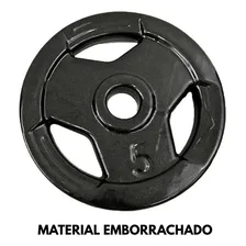 Kit 8 Anilhas Emborrachadas Ahead Sports Furo Standard Cor Preto Foto mini 3