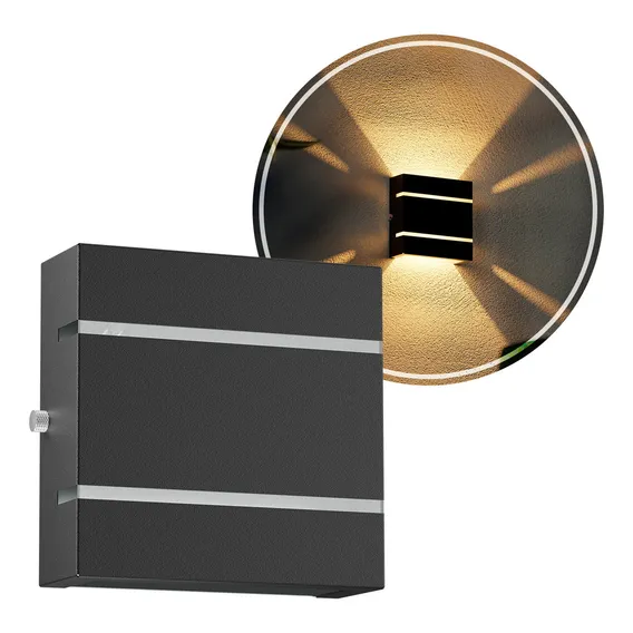 Kit 8 Arandela 2 Fachos 2 Frisos Externo Interno Mf103 Estrutura Preto 110v/220v Foto 1