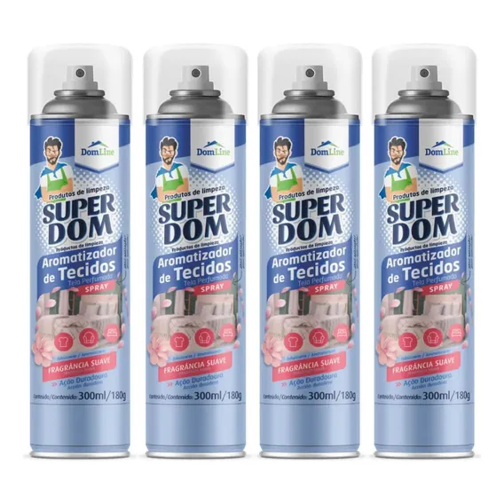 Kit 8 Aromatizador Tecidos Lavanda E Cedro Domline - 300ml Foto 1