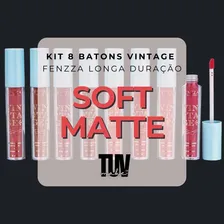 Kit 8 Batons Liquido Soft Matte Vintage Fenzza Cor Kit 8 Batons Líquido Matte Foto mini  2