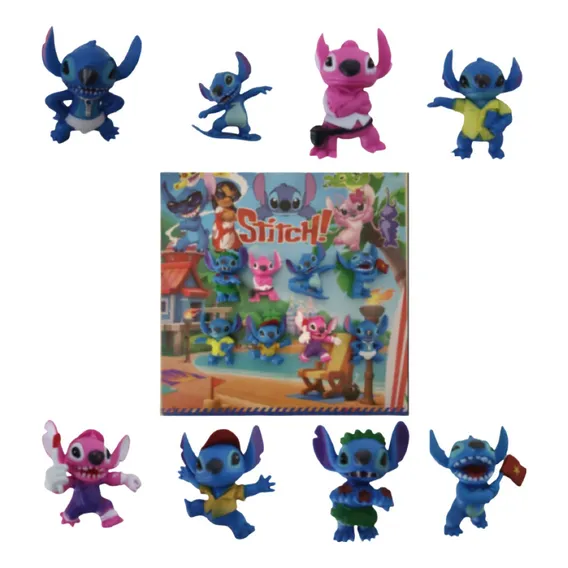 Kit 8 Bonecos Lilo Stitch O Filme Brinquedo Infantil Ohana Foto 1