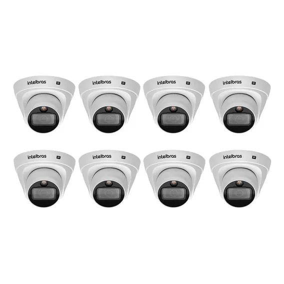 Kit 8 Câmera Dome Vip 1220d Full Color Intelbras Full Hd Poe Foto 1