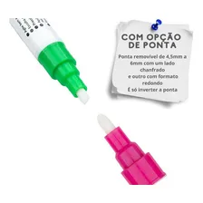 Kit 8 Caneta Giz Líquido Para Vidro Lousa Vitrine Carro Cor da tinta Colorido Foto mini 2