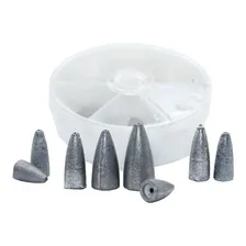 Kit 8 Chumbo Pesca Bullet Bala Para Iscas Soft Shad Camarao Foto mini 1