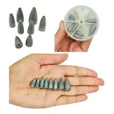 Kit 8 Chumbo Pesca Bullet Bala Para Iscas Soft Shad Camarao Foto mini 4