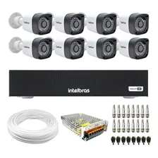 Kit 8 Câmeras Bullet Externa Full Hd 2mp Dvr Intelbras 1008 Foto  mini 1