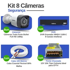 Kit 8 Câmeras Bullet Externa Full Hd 2mp Dvr Intelbras 1008 Foto mini  2