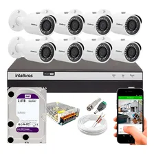 Kit 8 Câmeras Segurança Residencial Dvr Intelbras Full Hd Foto mini 1