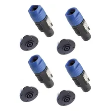Kit 8 Conector Plug Speakon Macho/fêmea 4 Polos Painel Linha Foto mini 3