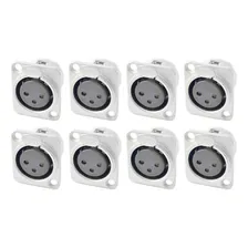 Kit 8 Conector Xlr Fêmea 3p De Painel Santo Angelo Sa2xxlrfp Foto  mini 1