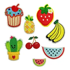 Kit 8 Frutas Autocolantes - Aplique Patch Termocolante Foto mini 1