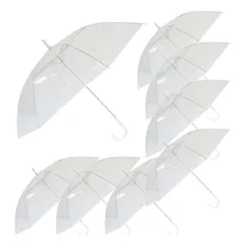 Kit 8 Guarda Chuva Transparente Atacado Sombrinhas Portaria Foto  mini 1