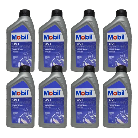 Kit 8 Litros Oleo Mobil Cvt Sintetico Transmissao Automatica Foto 1