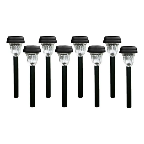Kit 8 Luminária Espeto Solar Poste De Jardim Decoração Led Foto 1