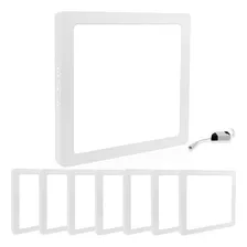 Kit 8 Painel Plafon Led 18w Sobrepor Quadrado Branco Frio 110v/220v Foto  mini 1