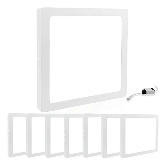 Kit 8 Painel Plafon Led 18w Sobrepor Quadrado Branco Frio 110v/220v Foto 1