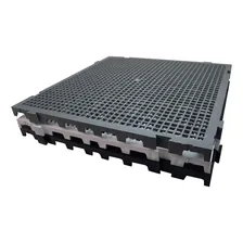 Kit 8 Palets Pallet Estrado Piso Plástico 50x50 Preto Foto mini 3