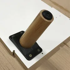 Kit 8 Pés Palito 35cm Castanho + 8 Bases Fixação P/ Móveis Foto mini 4