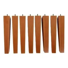 Kit 8 Pés Palito Trapezio 25cm Castanho Para Poltrona Ou Puf Foto mini 1