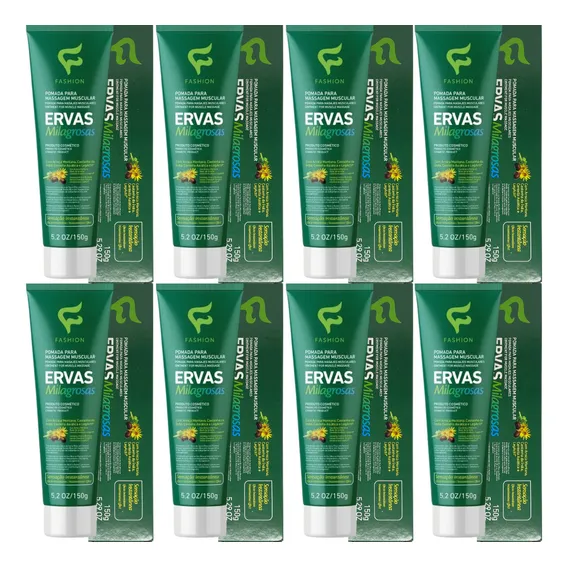 Kit 8 Pomada Massageadora Ervas Milagrosas Fashion Atacado Foto 1