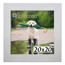 Kit 8 Porta Retrado Molduras 20x20 Branco Liso Foto mini  2