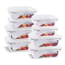Kit 8 Potes Vidro Hermético Marmita Tampa Tamanhos Variados U4home Foto  mini 1