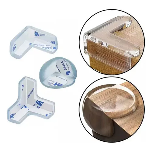 Kit 8 Protetores De Quina Canto Em Silicone Com Adesivo Foto 1
