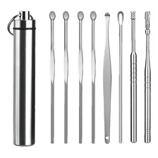 Kit 8 Removedor De Cera De Ouvido Inox Limpador Tira Cera Foto mini 2