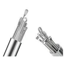 Kit 8 Removedor De Cera De Ouvido Inox Limpador Tira Cera Foto mini 4