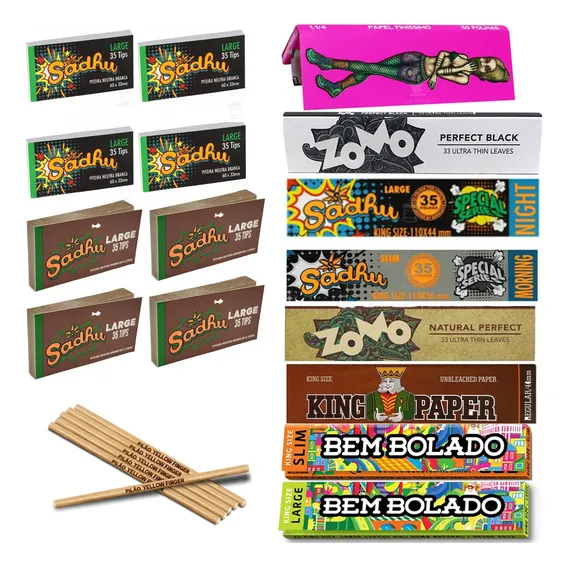Kit 8 Sedas De Papel + 8 Piteiras De Papel Bem Bolado Zomo Foto 1