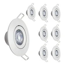 Kit 8 Spot Led Embutir 12w Redondo 6500k Branco Frio - Avant 110v/220v Foto  mini 1