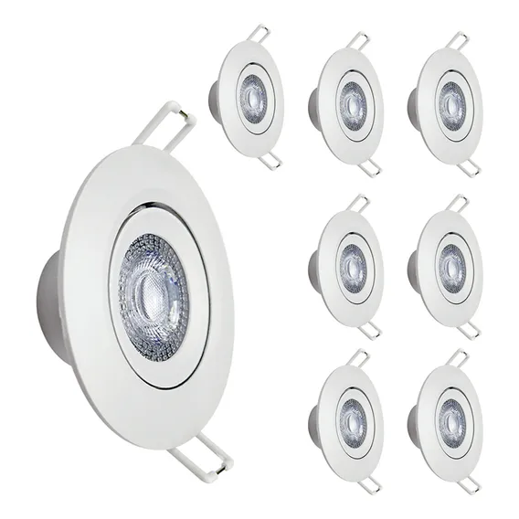 Kit 8 Spot Led Embutir 12w Redondo 6500k Branco Frio - Avant 110v/220v Foto 1
