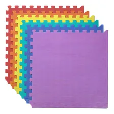 Kit 8 Tatames Coloridos Eva 50 X 50 X 1cm 10mm Com Borda Foto mini 1