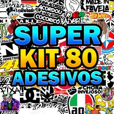 Kit 80 Adesivos Carro Moto Caminhão Bike Variados 6 Cartelas Foto mini 1