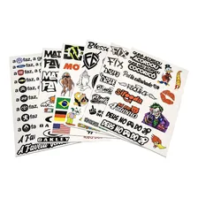 Kit 80 Adesivos Carro Moto Caminhão Bike Variados 6 Cartelas Foto mini 2