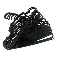 Kit 80 Cabides Adulto Plástico Preto Roupa Vestido Foto mini 1