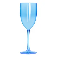 Kit 80 Taças Vinho Drink 420ml Acrílica - Aloha Cor Azul Neon Foto mini 1