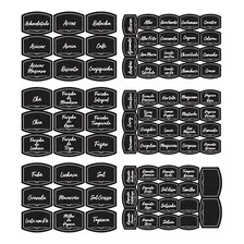 Kit 82 Etiquetas P/ Alimentos E Pote Temperos Adesivo Preto Foto  mini 1