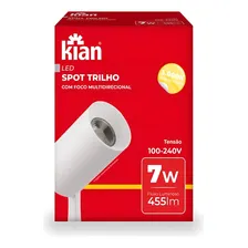 Kit 8x Spot Branco Kian Led P/ Trilho Eletrificado 7w 3000k Foto mini 3
