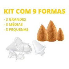 Kit 9 Formas Modeladora P/ Fazer Coxinha Keita 3 Tamanhos Cor Branco Foto mini 4